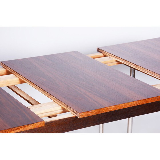 Image 1 of Table de salle à manger pliante Bauhaus tchèque vintage par Robert Slezak, années 1930