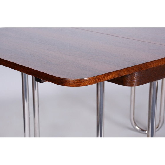 Image 1 of Table de salle à manger pliante Bauhaus tchèque vintage par Robert Slezak, années 1930
