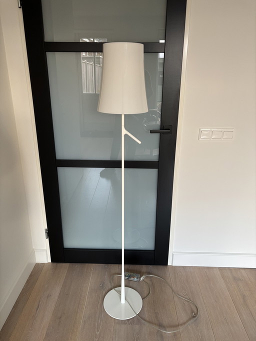 Foscarini Birdie Floor Lamp Dimmable Via The Handle, Colour White