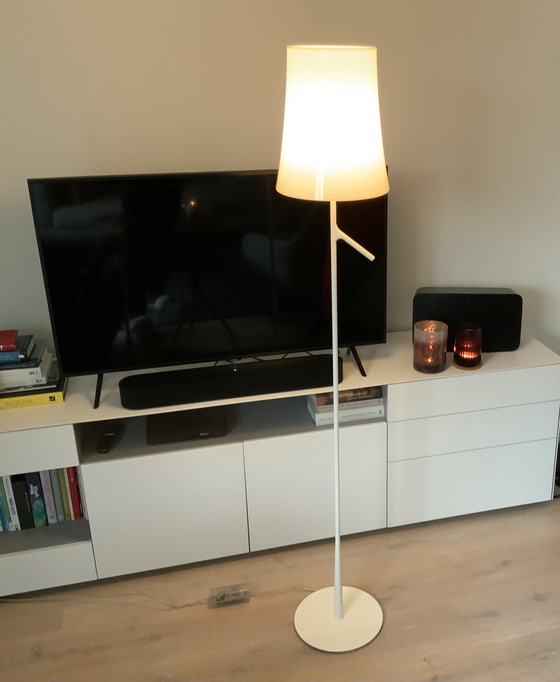 Image 1 of Foscarini Birdie Floor Lamp Dimmable Via The Handle, Colour White