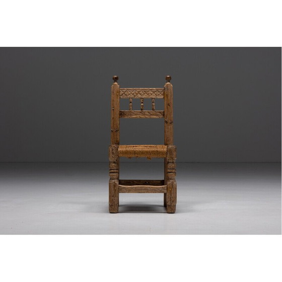 Image 1 of Chaises de salle à manger rustiques en paille, Espagne