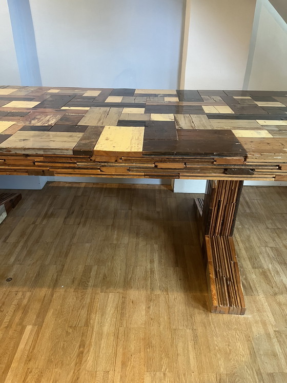 Image 1 of Table en bois de rebut Piet Hein Eek