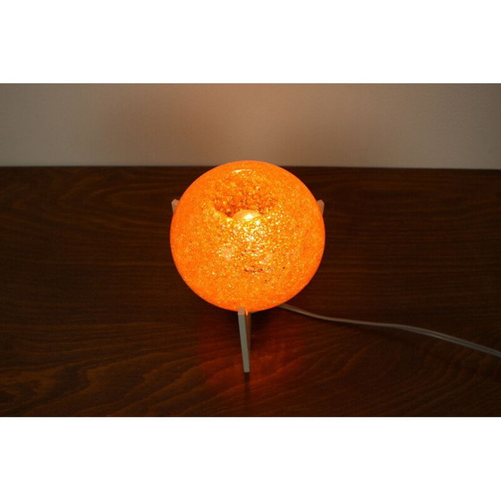 Image 1 of Lampe de table rocket vintage en bois et plastique dur, Tchécoslovaquie 1960