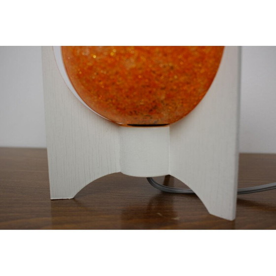 Image 1 of Lampe de table rocket vintage en bois et plastique dur, Tchécoslovaquie 1960