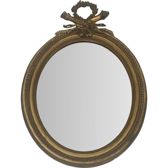 Image 1 of Miroir en bois vintage de style Louis XVI