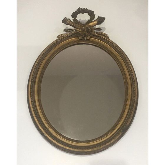 Image 1 of Miroir en bois vintage de style Louis XVI