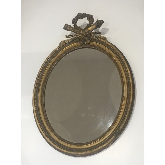 Image 1 of Miroir en bois vintage de style Louis XVI