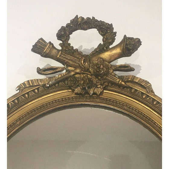 Image 1 of Miroir en bois vintage de style Louis XVI