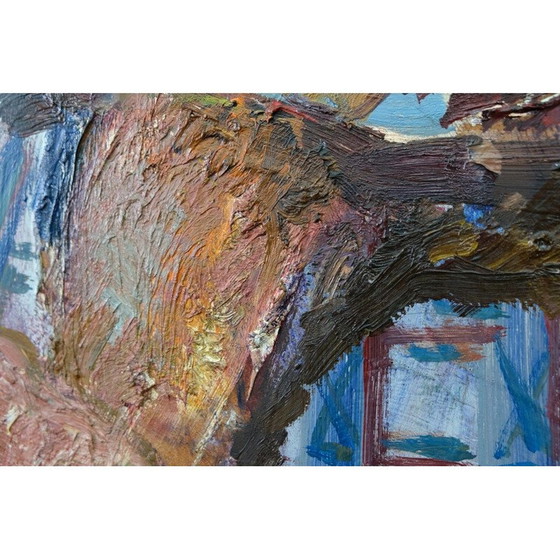 Image 1 of Peinture à l'huile moderne vintage sur panneau par Eric Lo Ohlqvist, Suède 1960