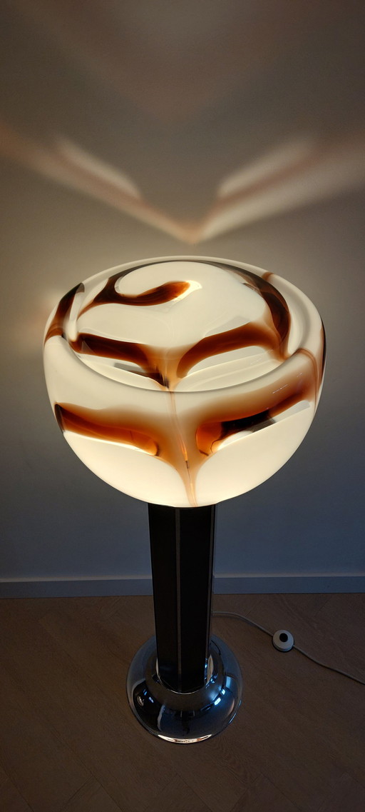 Lampadaire Mazzega Murano vintage des années 1960