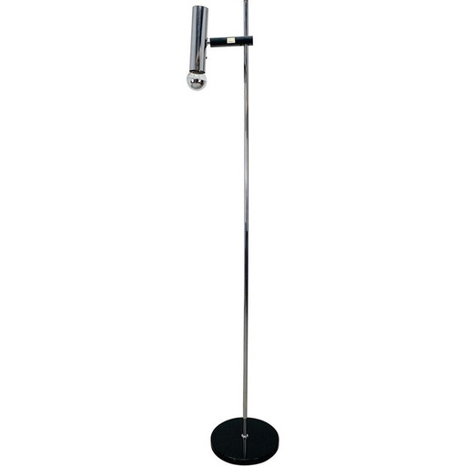 Lampadaire vintage chromé de Kaiser Leuchten, 1970