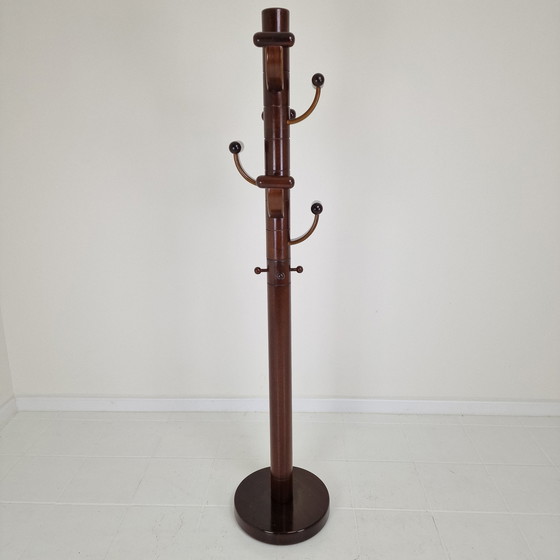 Image 1 of Porte-manteau italien en bois de teck, années 1980