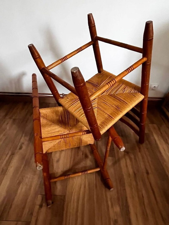 Image 1 of Paire De Chaises Bois