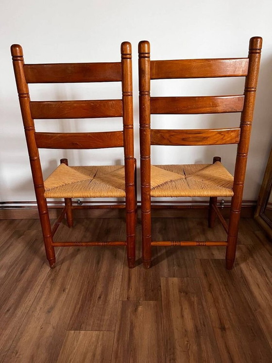 Image 1 of Paire De Chaises Bois