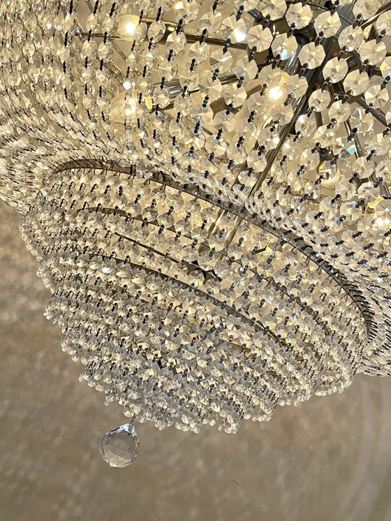 Image 1 of Design Cristallstrass Xxxl Chandelier Lampe pendante en cristal chromé