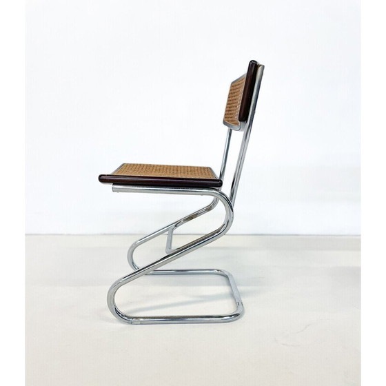 Image 1 of Ensemble de 6 chaises cannées italiennes du Mid Century, années 1960