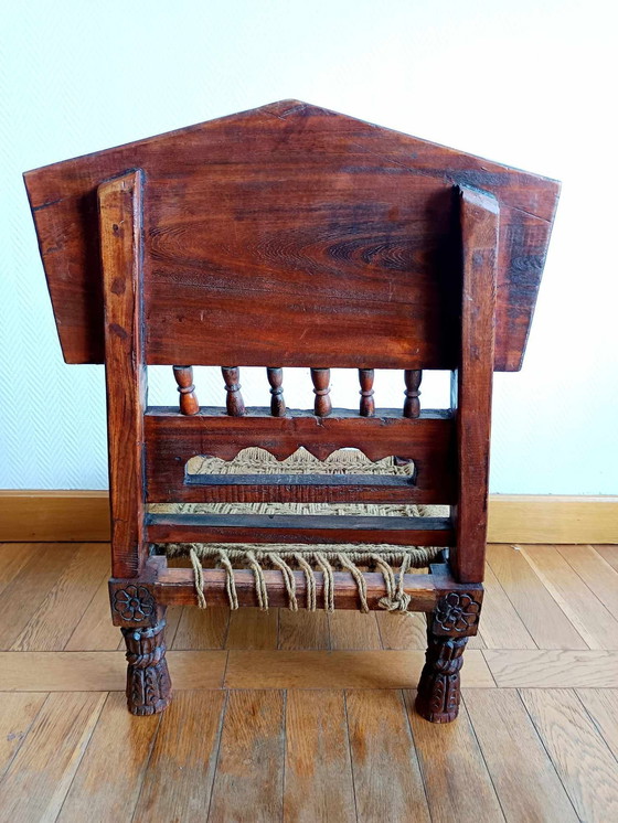 Image 1 of 2X Chaises Basses Traditionnelles, Indonésie 