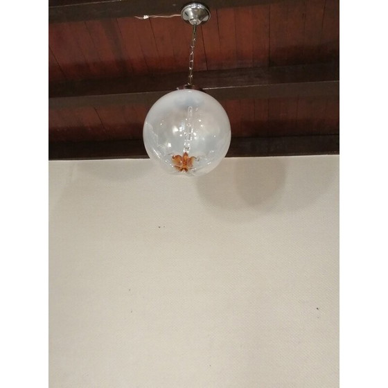 Image 1 of Suspension vintage ''Mazzega sphere'' en verre de Murano, 1970