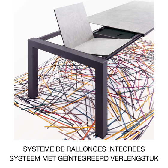 Image 1 of Table de salle à manger (pour l'intérieur ou l'extérieur) L220cm(+80cm) x 100cm