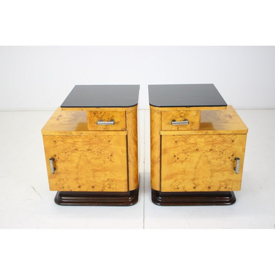 Image 1 of Paire de tables de nuit vintage par Jindřich Halabala pour Up závody, Tchécoslovaquie années 1950