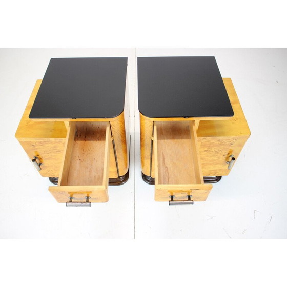 Image 1 of Paire de tables de nuit vintage par Jindřich Halabala pour Up závody, Tchécoslovaquie années 1950