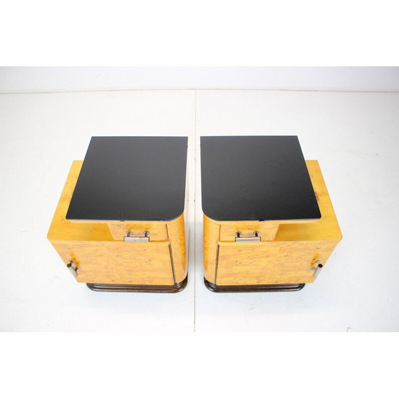Image 1 of Paire de tables de nuit vintage par Jindřich Halabala pour Up závody, Tchécoslovaquie années 1950