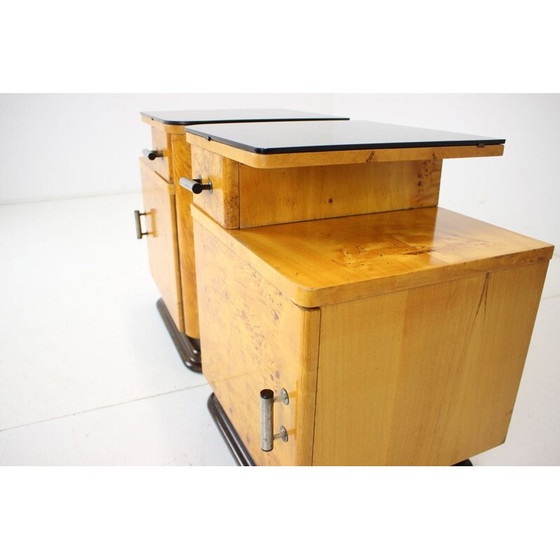 Image 1 of Paire de tables de nuit vintage par Jindřich Halabala pour Up závody, Tchécoslovaquie années 1950