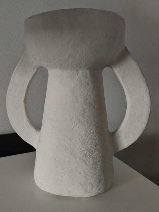 Serax Vase Avec Oreilles L Blanc Papier Maché Terre