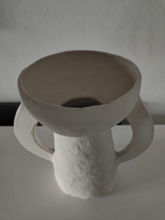 Image 1 of Serax Vase Avec Oreilles L Blanc Papier Maché Terre