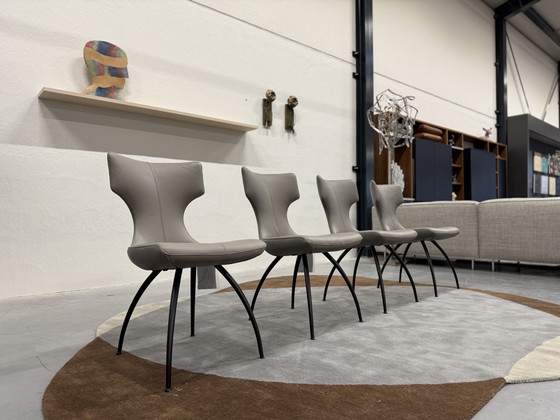 Image 1 of 4 Leolux Callas Dining Chair Senso Mist Leather