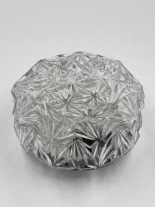 Plafonnier En Verre Moulé Avec Relief Étoile