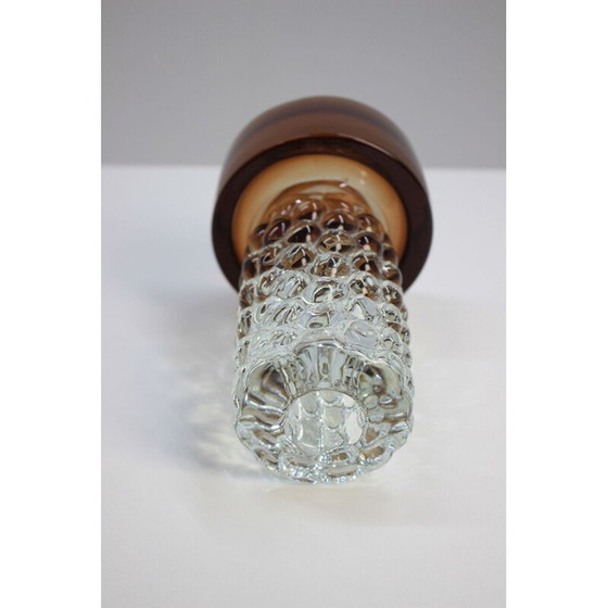 Image 1 of Vase vintage en verre tchèque par Frantisek Vizner pour Skrdlovice, 1970