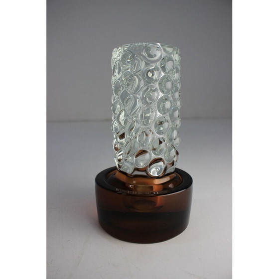 Image 1 of Vase vintage en verre tchèque par Frantisek Vizner pour Skrdlovice, 1970