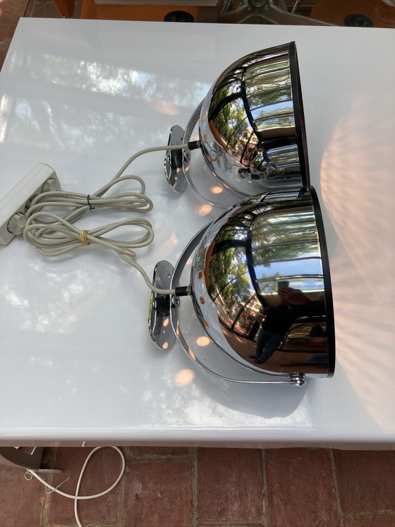 Image 1 of Paire De Lampe Murale Spot Italie Milano Stilnovo 
