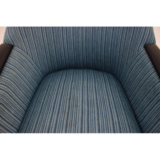 Image 1 of Paire de fauteuils vintage bleus et beiges, Italie années 1960