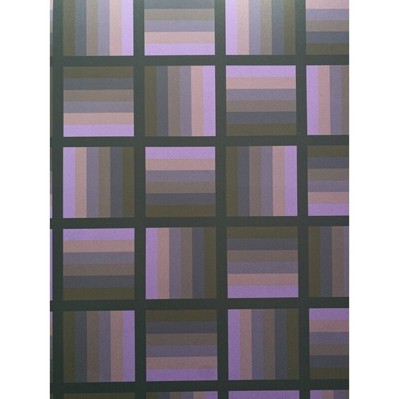Image 1 of Photolithographie d'époque "Hommage à Vasarely" par Jim Bird pour Poligrafa, Barcelone 1970
