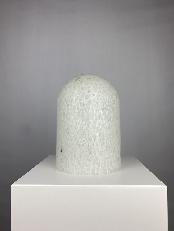 Image 1 of Lampe de table à dôme en cristal blanc Peill And Putzler 1970