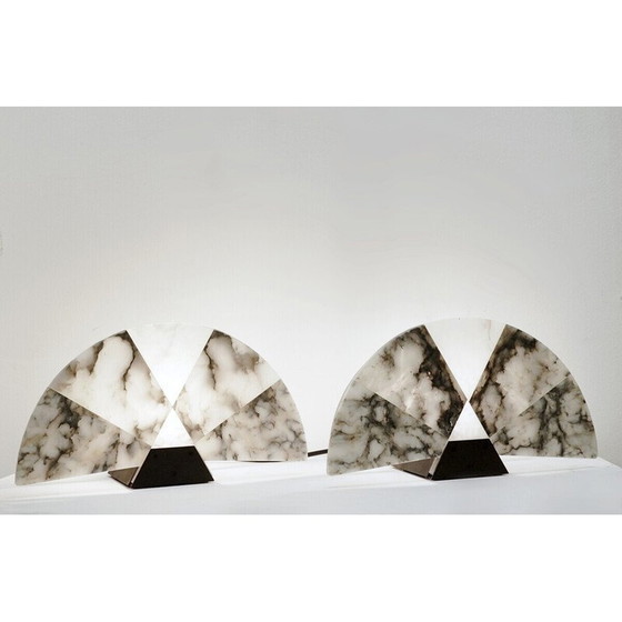 Image 1 of Paire de lampes vintage "Ventiglio" par Angelo Mangiarotti pour Skipper Pollux, 1980