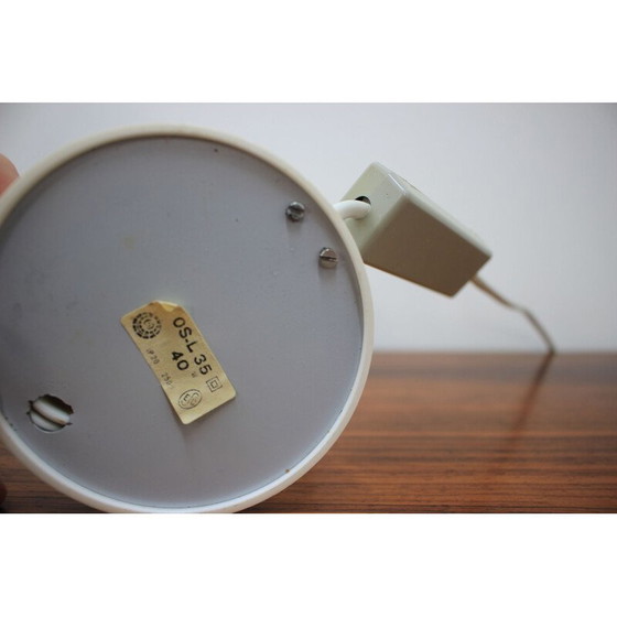 Image 1 of Paire de lampes vintage en métal et verre par Valašské Meziříčí, Tchécoslovaquie 1970.