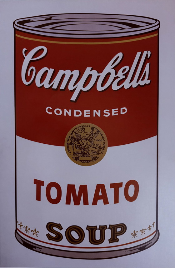 Image 1 of Andy Warhol : "Campbell's Soup I : Tomato, 1968". Fondation Andy Warhol pour les arts visuels, New York.