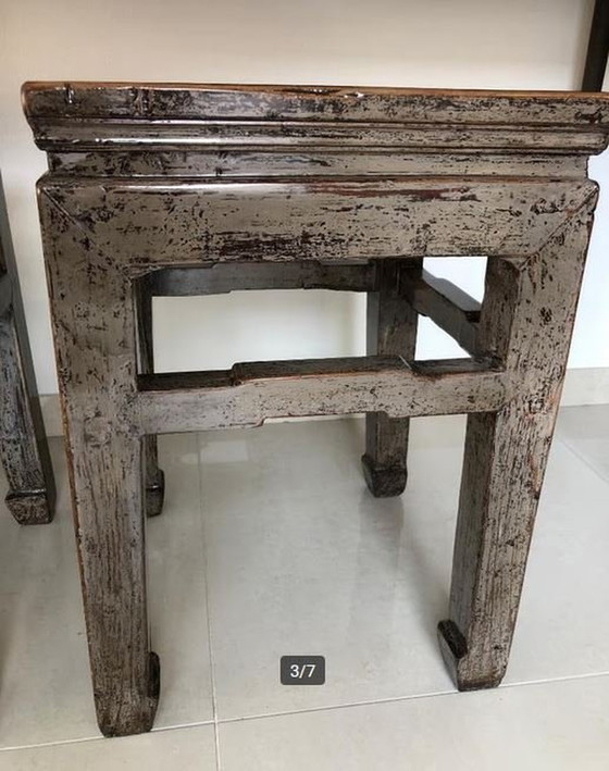 Image 1 of 2x table d'appoint - Tables chinoises anciennes (laquées)