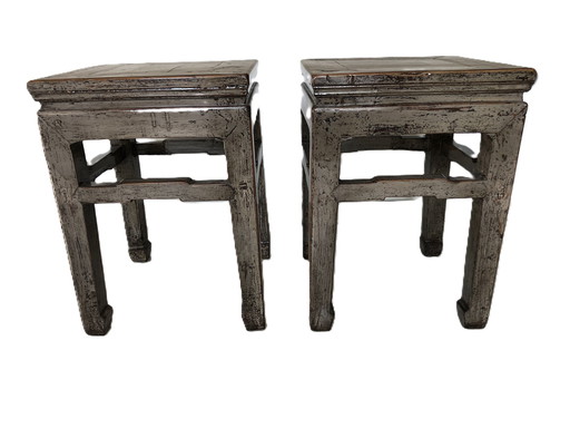 2x table d'appoint - Tables chinoises anciennes (laquées)