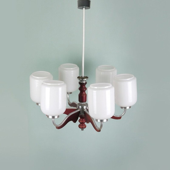 Image 1 of Lustre rouge vintage, Italie, années 1960