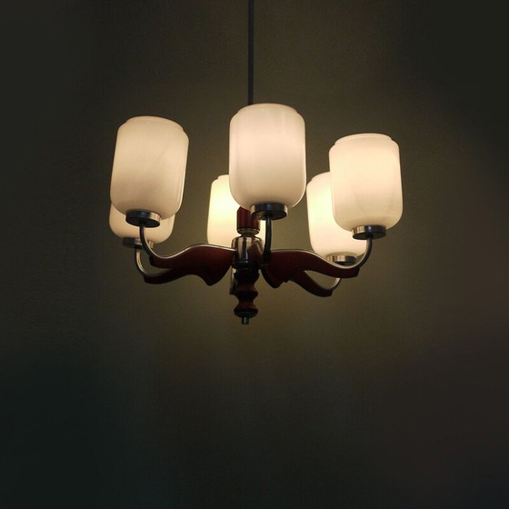 Image 1 of Lustre rouge vintage, Italie, années 1960