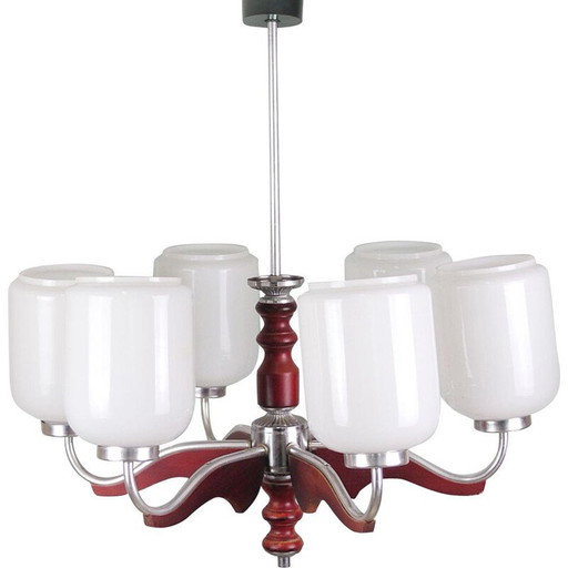 Lustre rouge vintage, Italie, années 1960