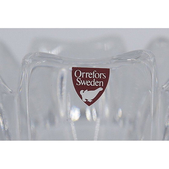 Image 1 of Bol Corona en cristal vintage par Lars Hellsten pour Orrefors, Scandinave, 1970