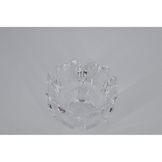 Image 1 of Bol Corona en cristal vintage par Lars Hellsten pour Orrefors, Scandinave, 1970