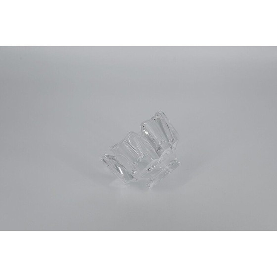 Image 1 of Bol Corona en cristal vintage par Lars Hellsten pour Orrefors, Scandinave, 1970