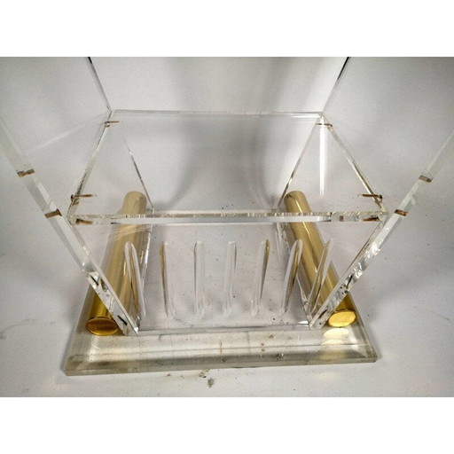 Table d'appoint vintage en plexiglas