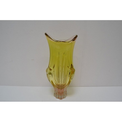 Vase vintage en verre métallurgique par Josef Hospodka pour Chribska, Tchécoslovaquie, années 1960